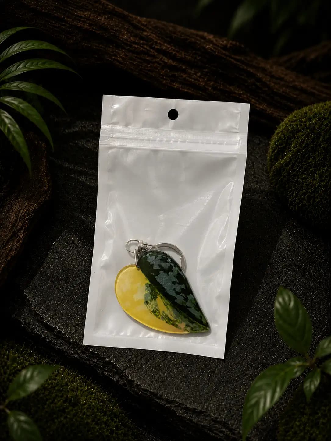 Scindapsus Sentarum Leaf Keychain thumbnail 2