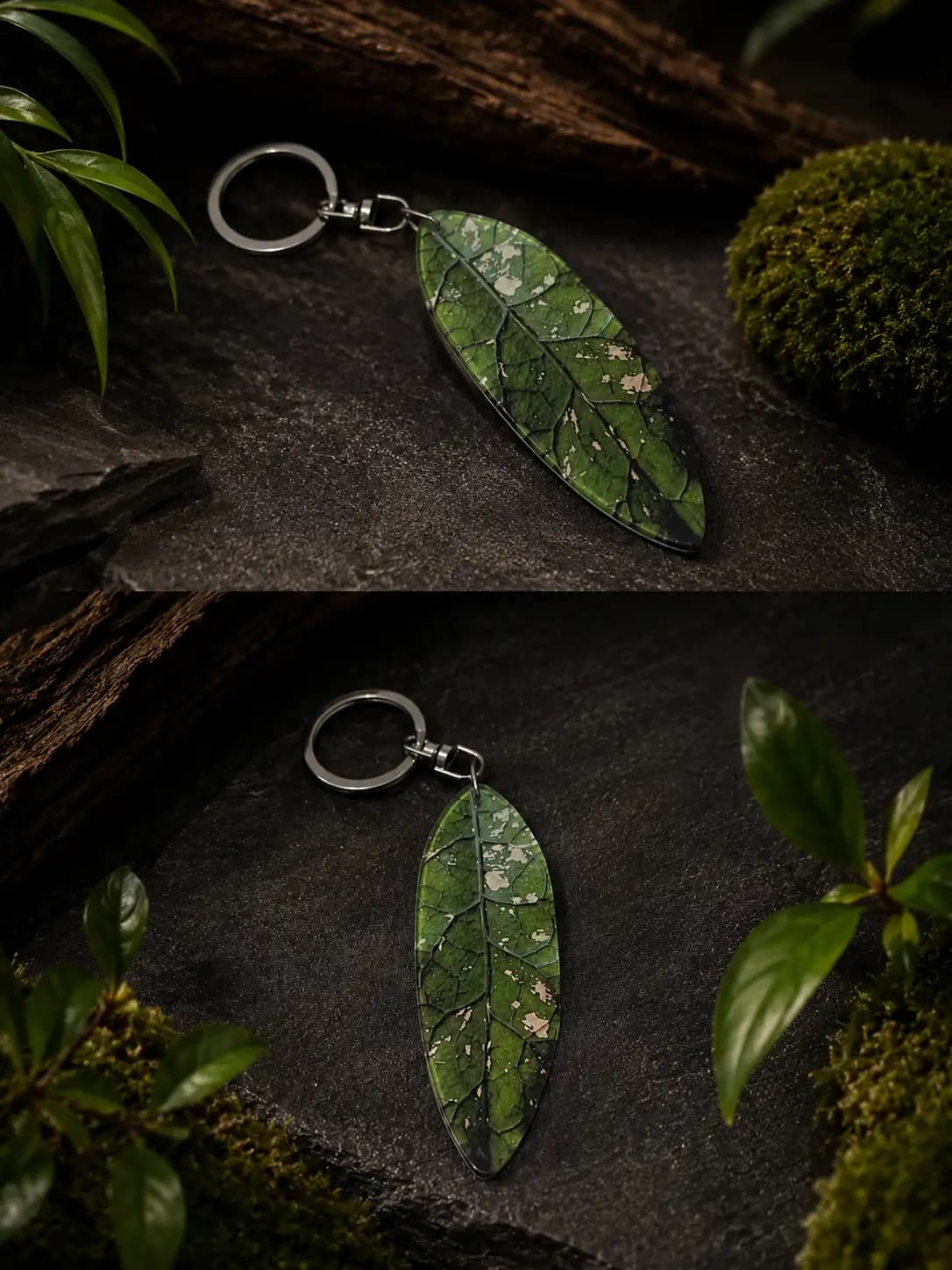 Hoya Crassipetiolata Splash Leaf Keychain